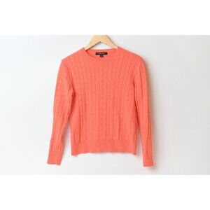 Brooks Brothers Coral Cable Knit Sweater